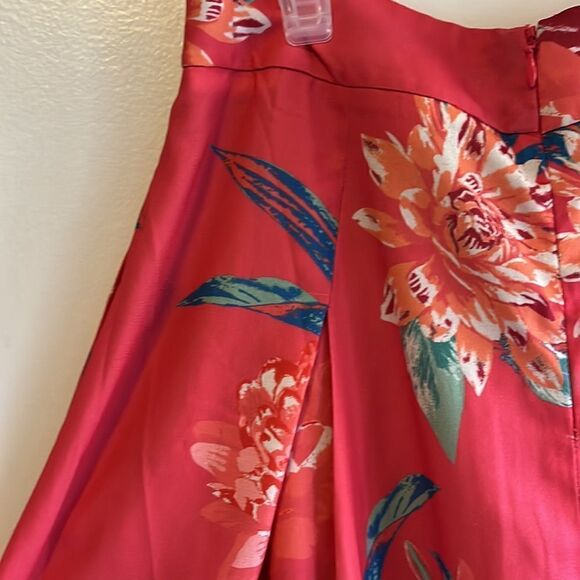 BEAUTIFUL ORANGE FLORAL JEALOUS TOMATO WIDE LEG BELTED FLOWY PANTS SIZE MEDium - Picture 7 of 7